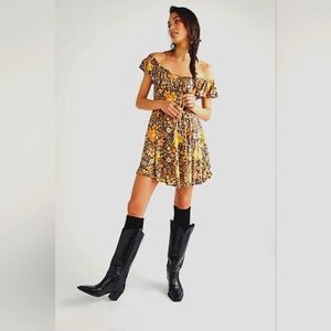 Spell NWOT Hibiscus Lane Sun Dress Licorice